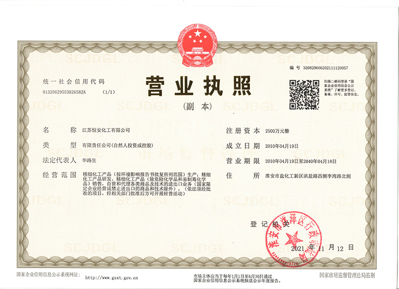 11_Jiangsu Hengan Chemical Co., Ltd.